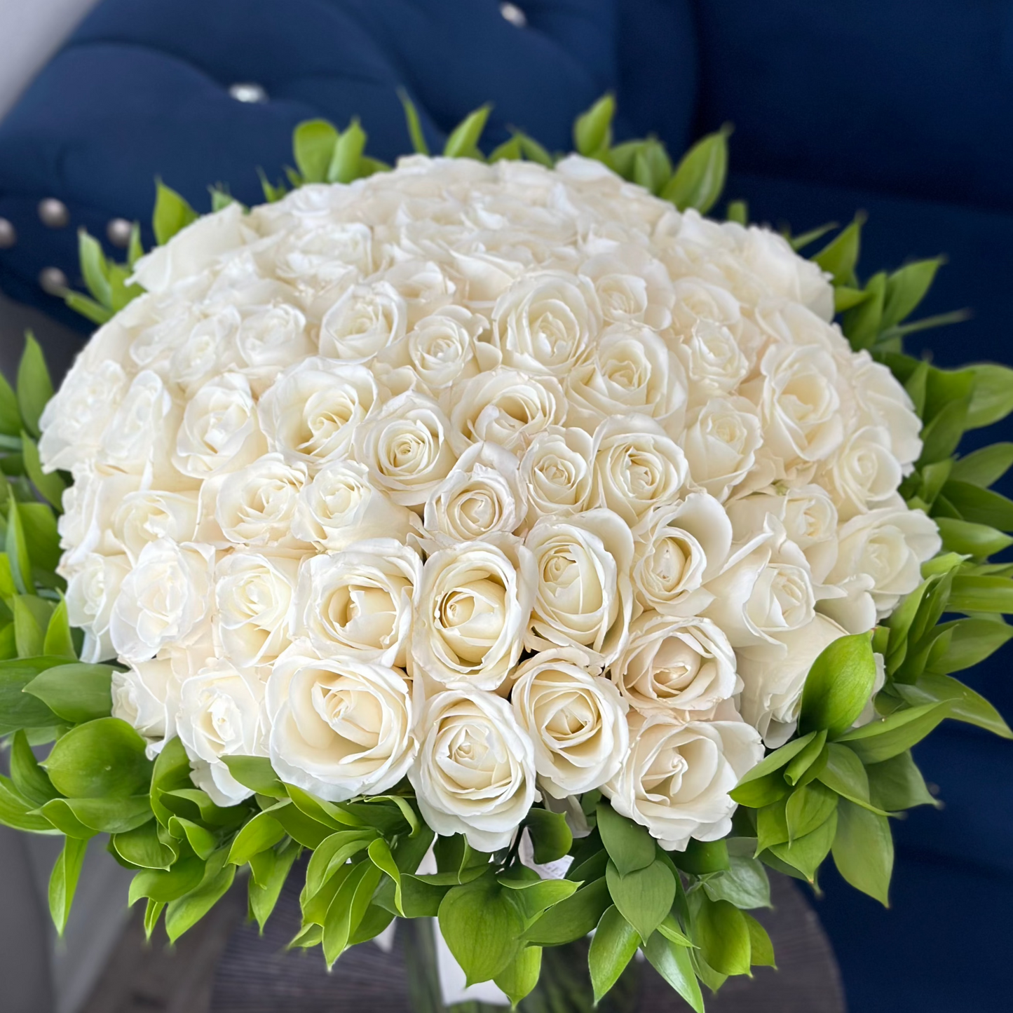 75 roses with greenery