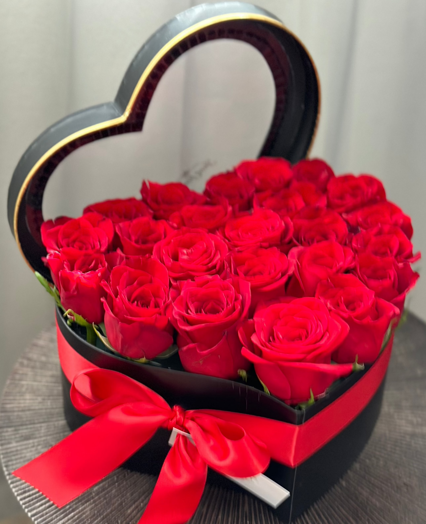 Roses in a heart shaped box