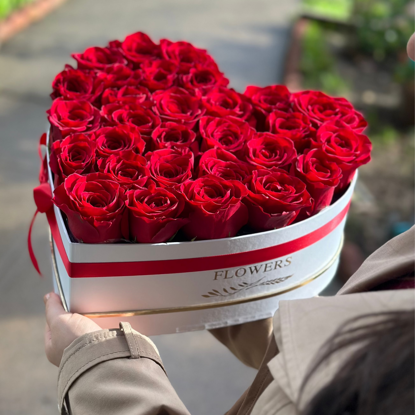 Roses in a heart shaped box