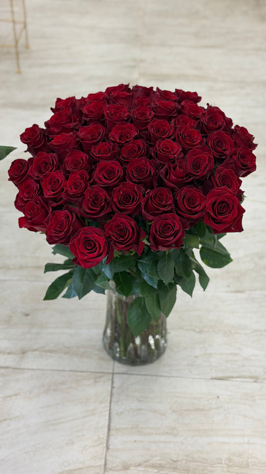 50 red rose bouquet